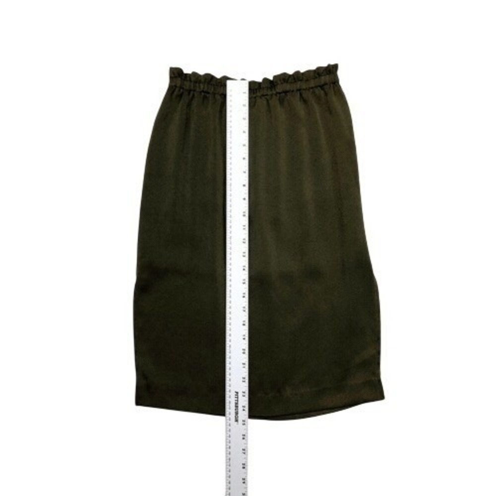 H&M Olive Green Straight Skirt Elastic Waist Size 6 - Picture 5 of 7